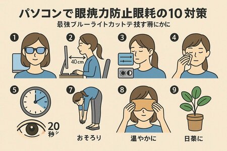 パソコン作業の目の疲れ対策10選
