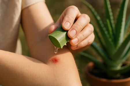 蚊に刺された際にアロエを使ってケアする方法