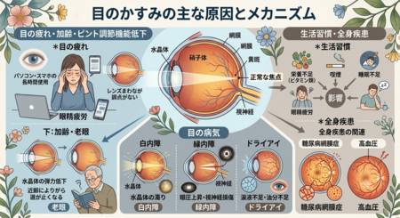 目のかすみの原因とは？