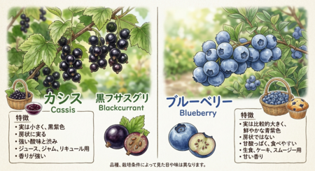 カシスとブルーベリーの違い