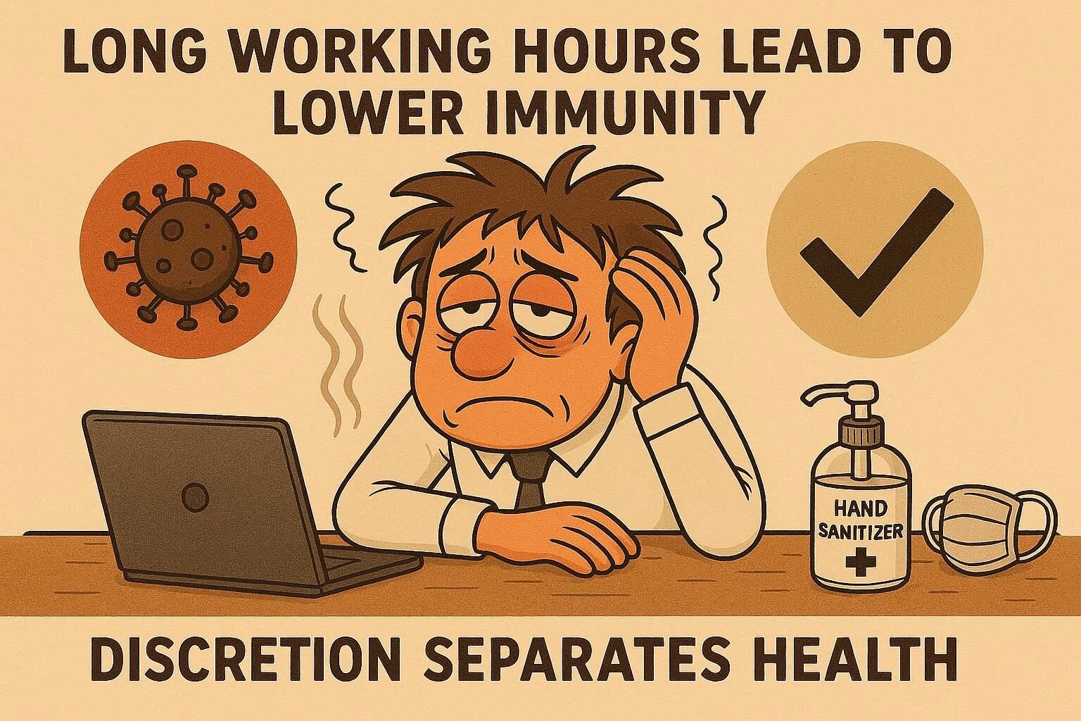 長時間労働 免疫力 を下げる原因